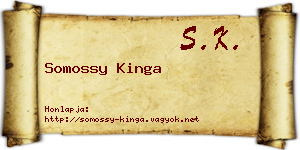 Somossy Kinga névjegykártya
